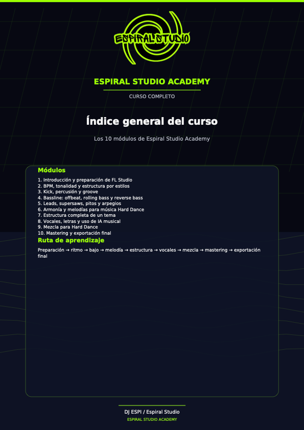 Espiral Studio Academy - Produce Makina, Hardtrance y UK Hardcore en FL Studio
